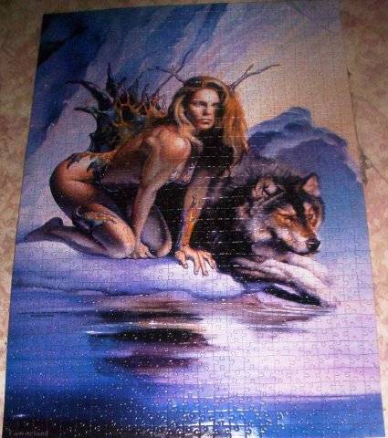 Иллюстрация 3 из 5 для Puzzle-1000. Девушка и волк (С-101191) | Лабиринт - игрушки. Источник: Hoty