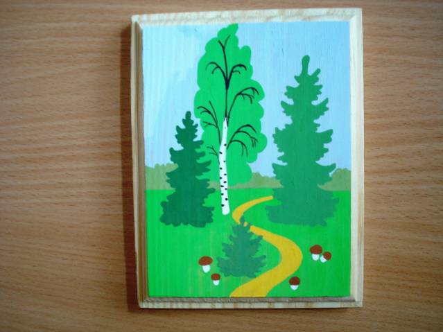 Иллюстрация 2 из 2 для Пейзажи: Лесная тропинка. Роспись по дереву | Лабиринт - игрушки. Источник: soika