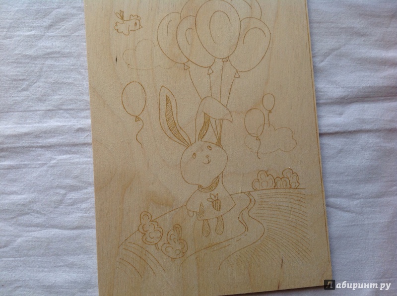 Иллюстрация 6 из 12 для Выжигание. Доска с рисунком "Летающий заяц" (01567) | Лабиринт - игрушки. Источник: Кононова Мария