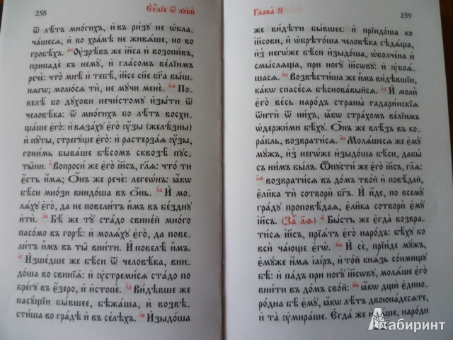 Иллюстрация 5 из 9 для Евангелие на церковно-славянском языке | Лабиринт - книги. Источник: Avid Reader