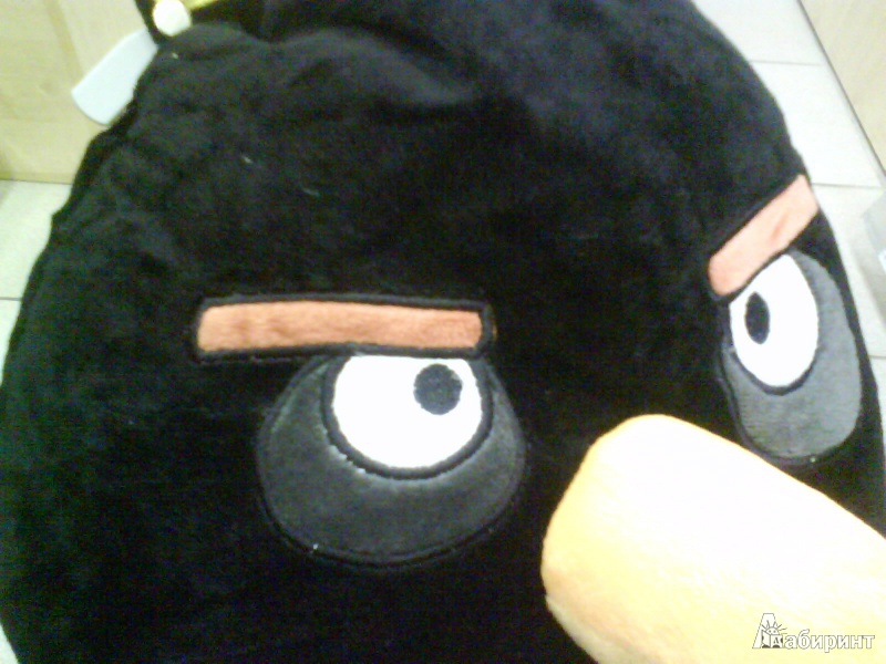 Иллюстрация 6 из 8 для Angry Birds. Подушка "Black bird", 30х25 см. (АВВ12) | Лабиринт - игрушки. Источник: Мила