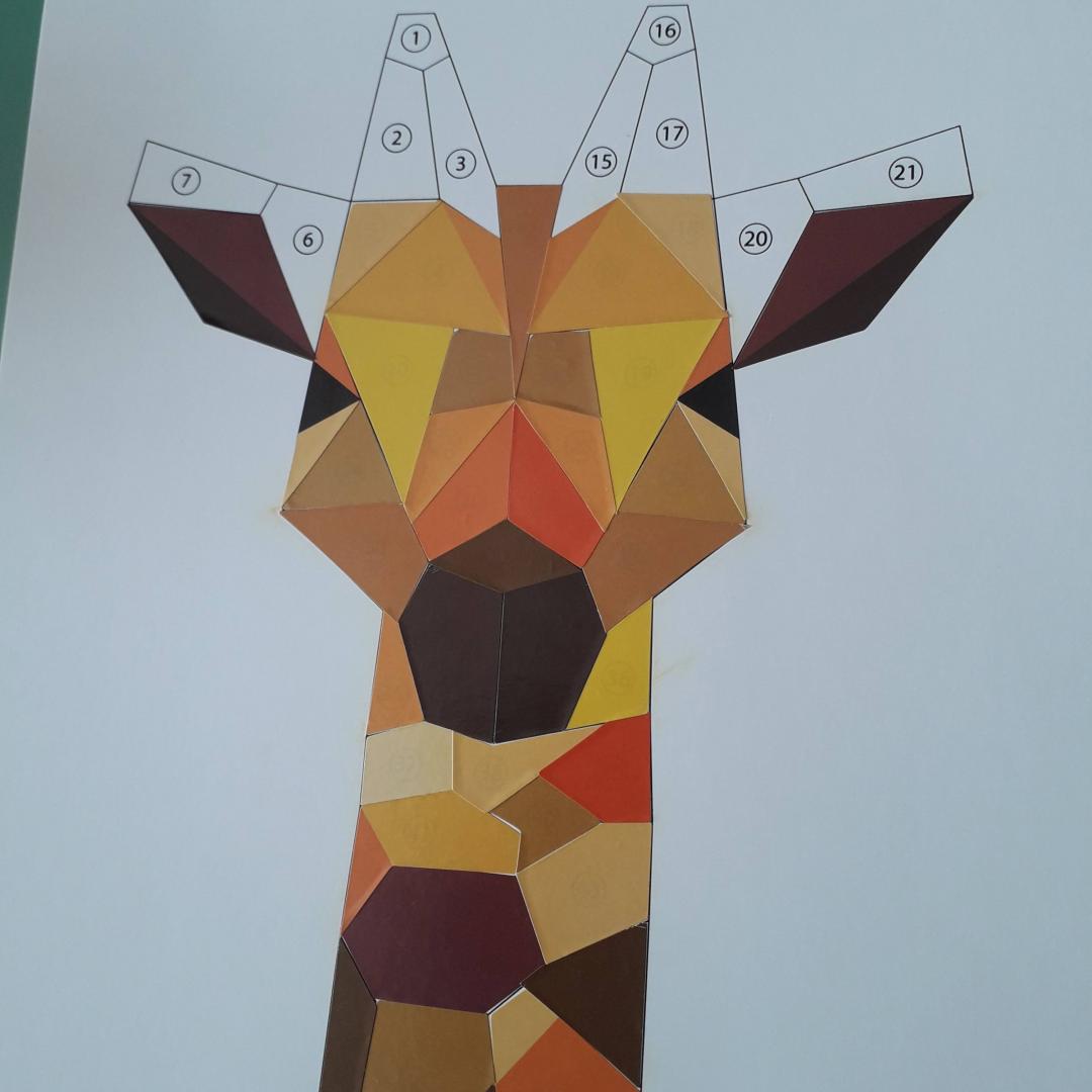 Иллюстрация 4 из 5 для Набор "Геометрическая аппликация. Жираф" (ВВ3350) | Лабиринт - игрушки. Источник: Маслова  Ирина