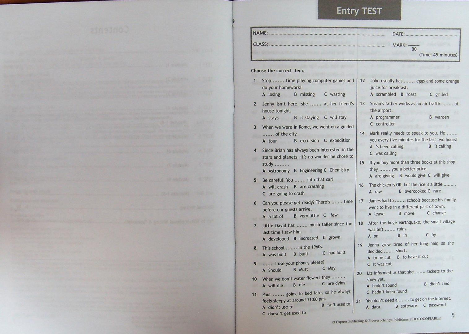 Spotlight 9 тест 7. Spotlight 10 entry Test ответы. Entry Test 10 класс Spotlight. Entry Test 8 класс. Entry Test 5 класс Spotlight.