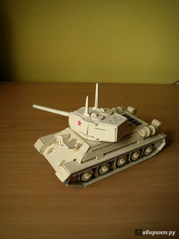 Иллюстрация 9 из 14 для Сборная деревянная модель Средний танк | Лабиринт - игрушки. Источник: Данилов  Александр Сергеевич