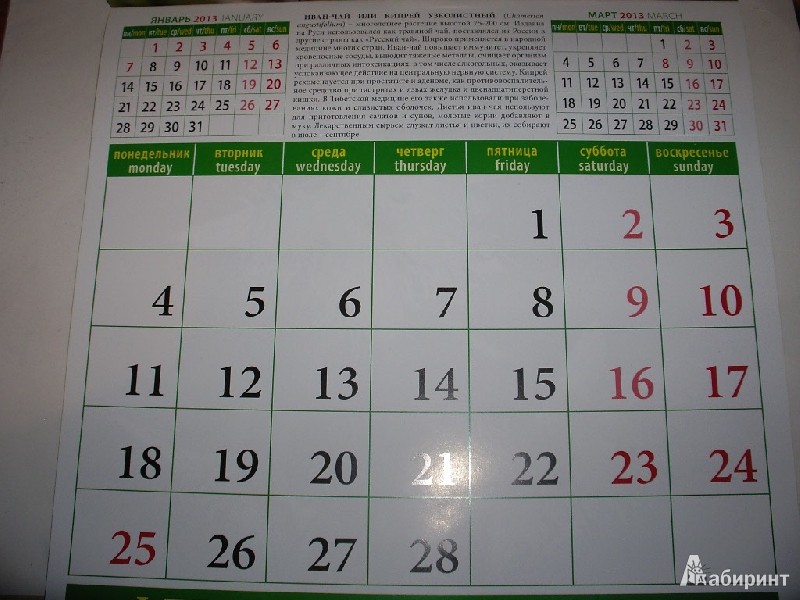 Иллюстрация 9 из 9 для Календарь 2013 "Календарь здоровья" (70318) | Лабиринт - сувениры. Источник: Tiger.