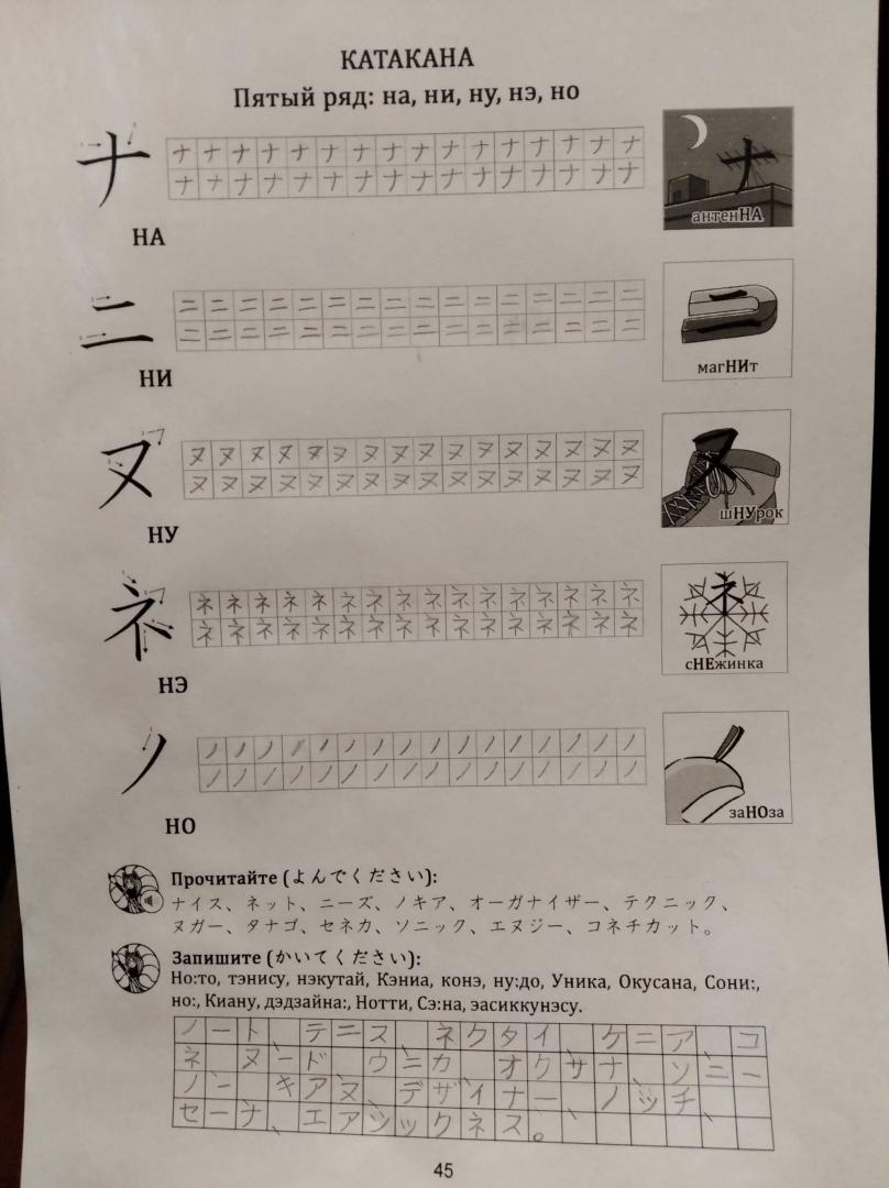 Иллюстрация 71 из 204 для Японская азбука. Учебное пособие - Анна Буландо | Лабиринт - книги. Источник: Shiroto Rinka