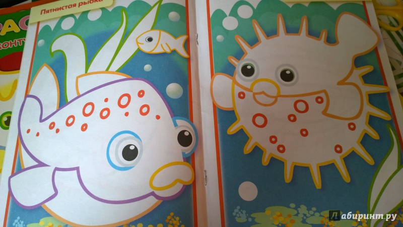 Иллюстрация 14 из 18 для Раскраска с цветным контуром "Рыбка" (09547) | Лабиринт - книги. Источник: Счастливая мама