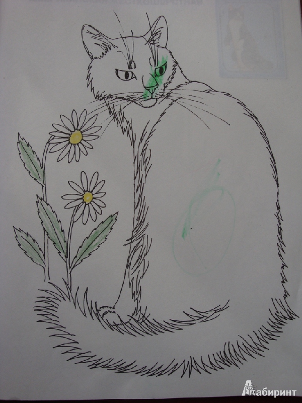 Иллюстрация 11 из 12 для Кошки (с наклейками) | Лабиринт - книги. Источник: Иринич  Лариса Павловна