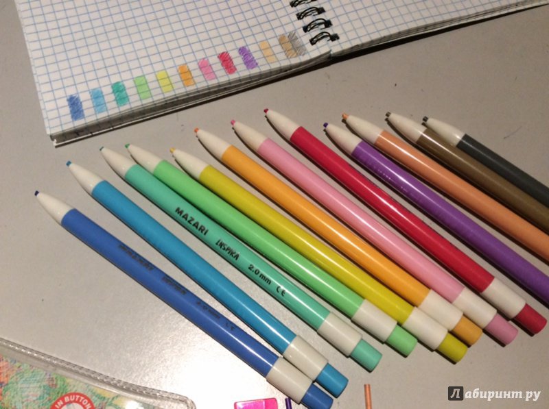Иллюстрация 8 из 14 для Цветные грифели для автоматических карандашей, 12 цветов (М-7915) | Лабиринт - канцтовы. Источник: Лабиринт