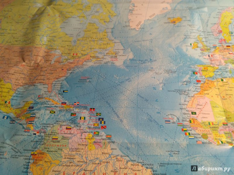 Иллюстрация 2 из 12 для Карта мира. Физическая и политическая | Лабиринт - книги. Источник: geka_luka