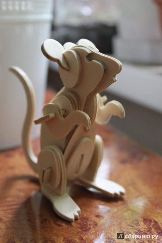 Иллюстрация 4 из 7 для Модель сборная деревянная Мышь | Лабиринт - игрушки. Источник: . NastasiaBu