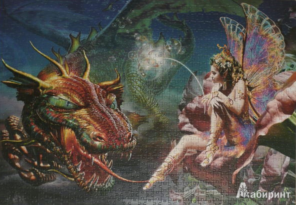 Иллюстрация 2 из 8 для Step Puzzle-1000 "Дракон и фея" (79508) | Лабиринт - игрушки. Источник: ЛиС-а