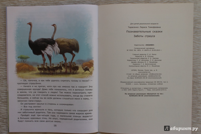 Иллюстрация 31 из 31 для Заботы страуса - Лариса Тарасенко | Лабиринт - книги. Источник: По страницам детских книг