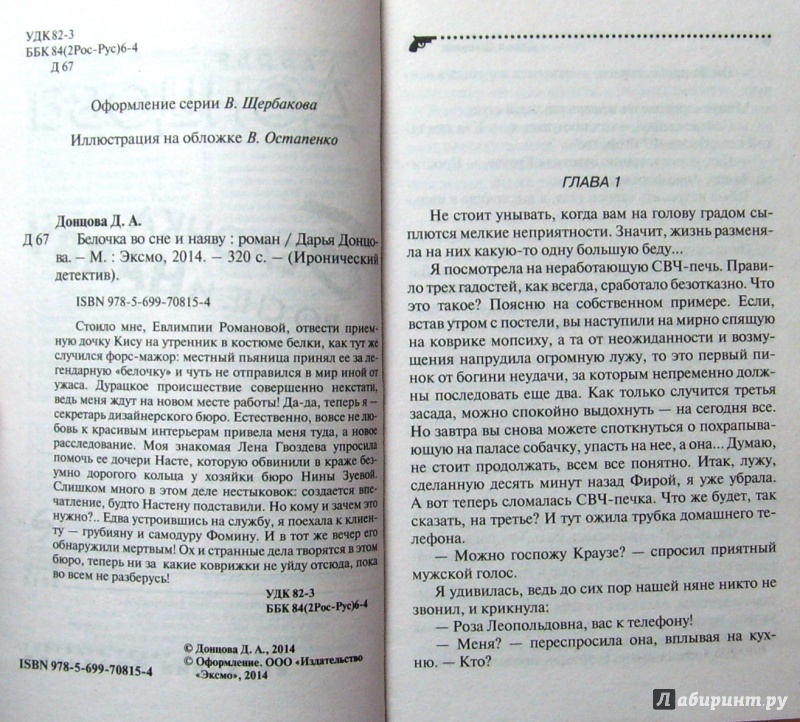 Иллюстрация 3 из 47 для Белочка во сне и наяву - Дарья Донцова | Лабиринт - книги. Источник: Соловьев  Владимир
