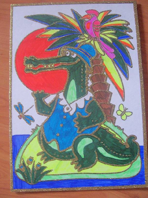 Иллюстрация 9 из 9 для Чудесные раскраски: Крокодил | Лабиринт - игрушки. Источник: rizik