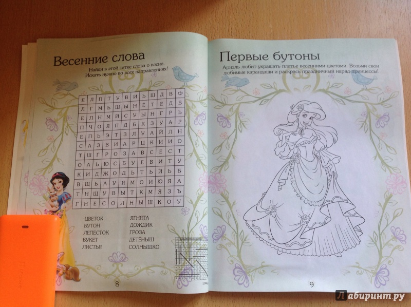Иллюстрация 31 из 39 для Времена года. Принцессы. Развивающая книжка с 3D-наклейками | Лабиринт - книги. Источник: Кононова Мария