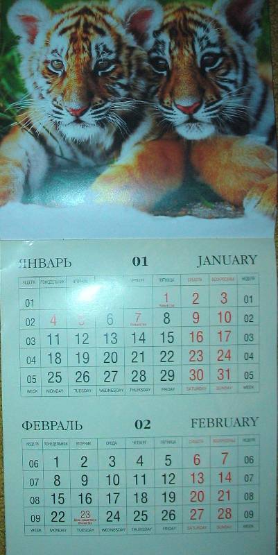 Иллюстрация 8 из 18 для Календарь 2010 "Год Тигра" | Лабиринт - сувениры. Источник: Tamara