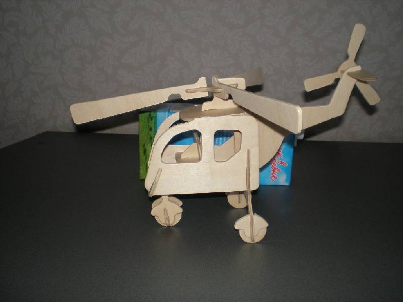 Иллюстрация 7 из 14 для Сборная деревянная модель Вертолет | Лабиринт - игрушки. Источник: Гостья