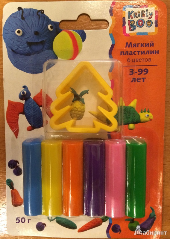 Иллюстрация 1 из 4 для Мягкий пластилин с формочкой, 6 цветов, 50 гр. (46642) | Лабиринт - игрушки. Источник: mamavora