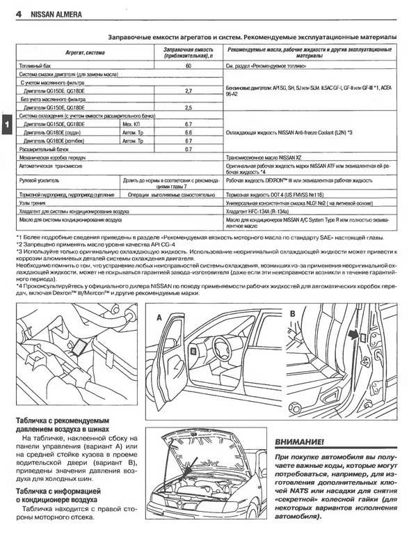 Иллюстрация 3 из 17 для Автомобиль Nissan Almera: Руководство по эксплуатации, техническому обслуживанию и ремонту | Лабиринт - книги. Источник: Ялина