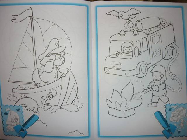 Иллюстрация 3 из 19 для Раскраска с трафаретами. Поехали, поплыли, полетели | Лабиринт - книги. Источник: Ромашка:-)