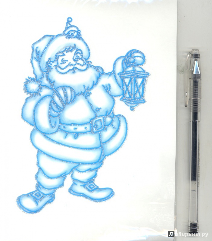 Иллюстрация 2 из 2 для Санта Клаус (новогодние наклейки на окна) | Лабиринт - игрушки. Источник: Елена Весна
