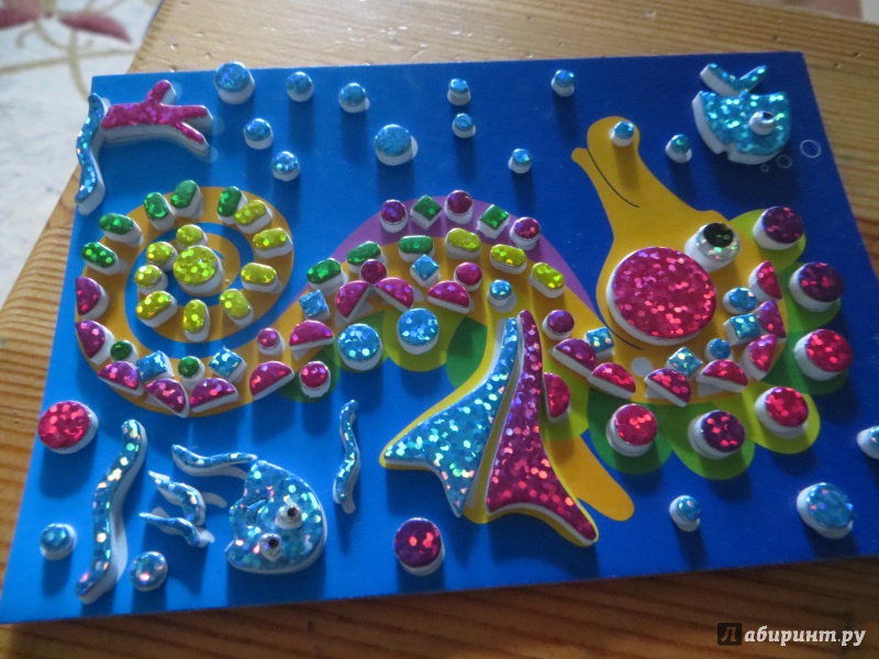 Иллюстрация 10 из 24 для Набор для детского творчества. Сверкающая мозаика "Морской конек. Морская черепаха" (2776) | Лабиринт - игрушки. Источник: Ko-ren