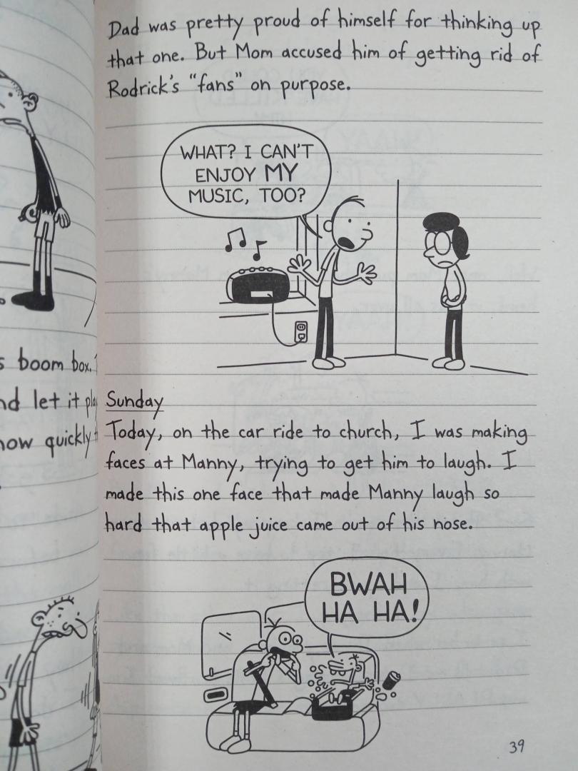 Иллюстрация 12 из 14 для Diary of a Wimpy Kid. Rodrick Rules - Jeff Kinney | Лабиринт - книги. Источник: Рина Оливейра