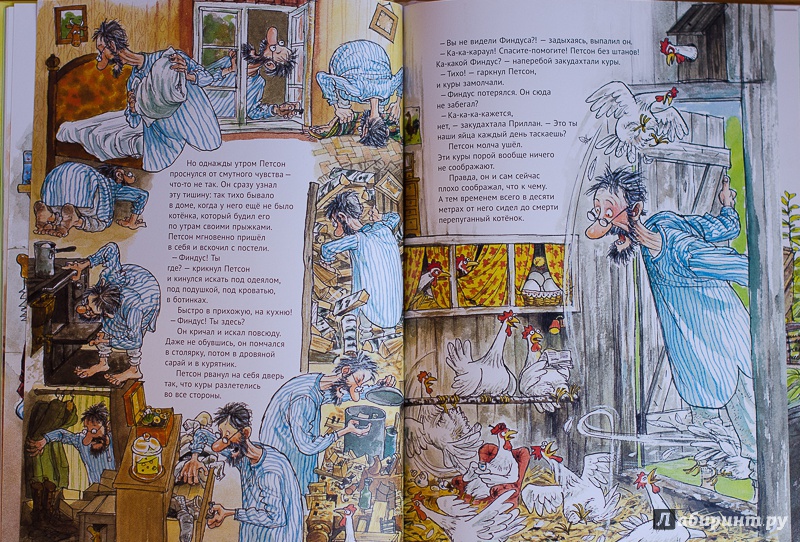 Иллюстрация 33 из 102 для История о том как Финдус потерялся, когда был маленьким - Свен Нурдквист | Лабиринт - книги. Источник: Tatianka_G