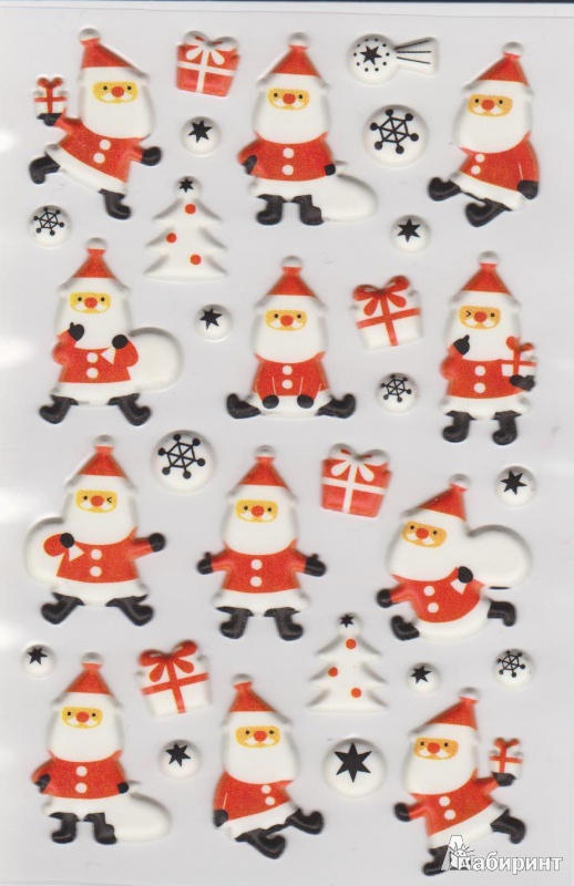 Иллюстрация 2 из 2 для Наклейки "Дед Мороз" (MMS010) | Лабиринт - игрушки. Источник: Blenderirs