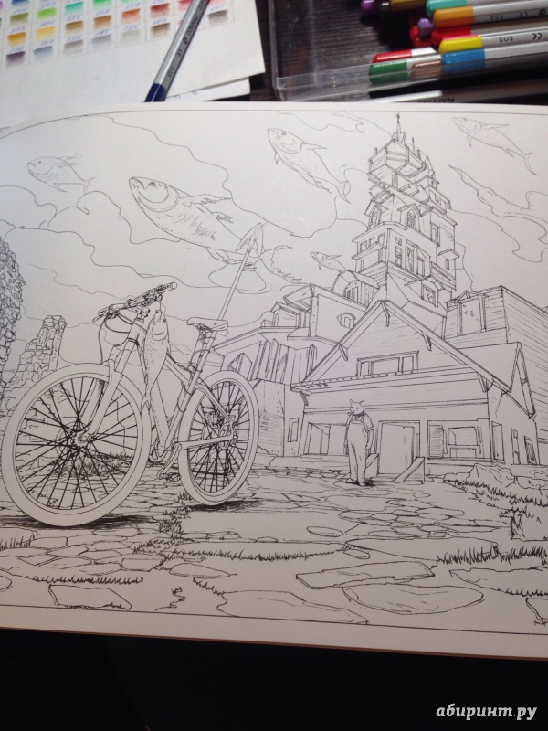 Иллюстрация 36 из 88 для Вокруг света на велосипеде. Раскраска-путешествие на край земли - Дзян Шань | Лабиринт - книги. Источник: Наталья