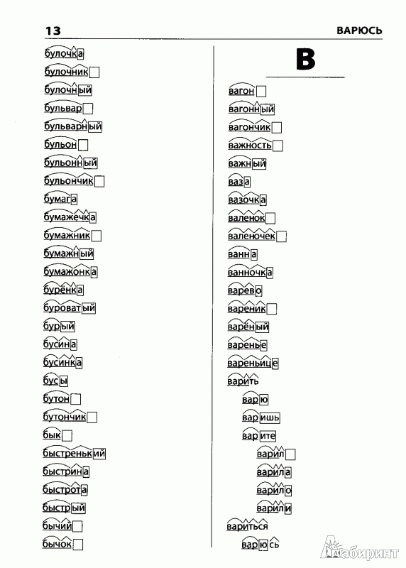 Иллюстрация 4 из 13 для Разбор слова по составу. Начальная школа | Лабиринт - книги. Источник: Иррина