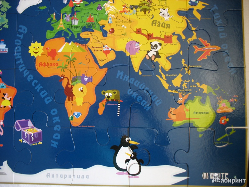 Иллюстрация 7 из 7 для Пазл напольный "Карта Мира" (0420) | Лабиринт - игрушки. Источник: Tatyana_G