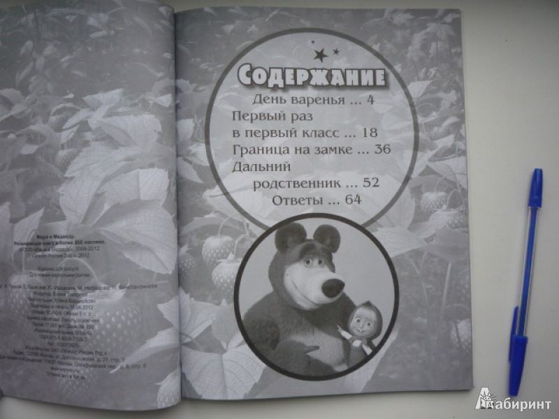 Иллюстрация 6 из 20 для Маша и Медведь. Развивающая книга и более 800 наклеек | Лабиринт - книги. Источник: Кэт