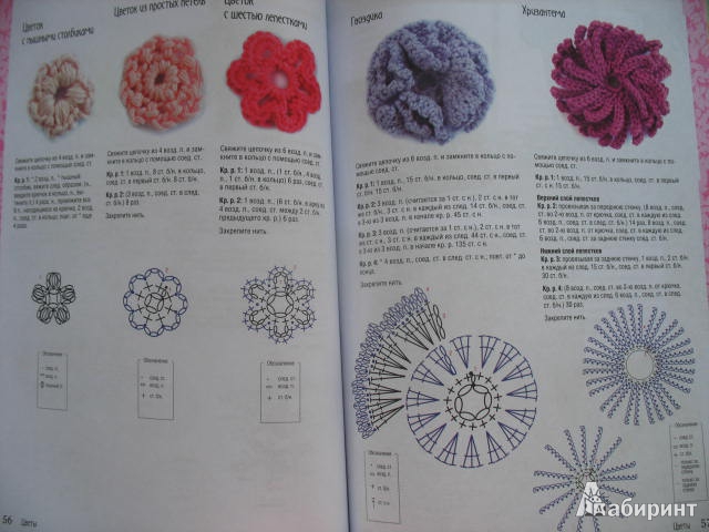 Иллюстрация 11 из 26 для 200 цветов, мотивов и бордюров для вязания крючком - Клэр Кромптон | Лабиринт - книги. Источник: kolobus