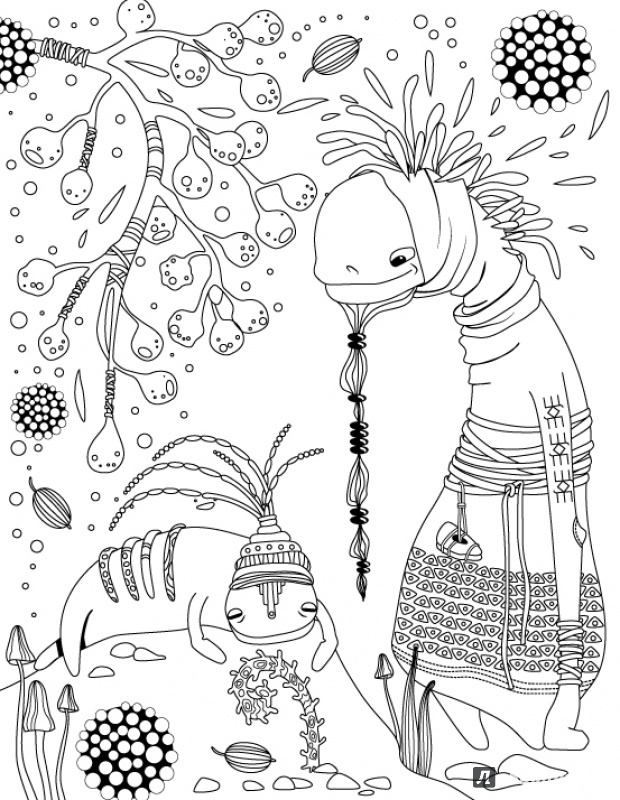 Иллюстрация 10 из 54 для Книга-раскраска Зендудл - Диляра Голубятникова | Лабиринт - книги. Источник: dilkka