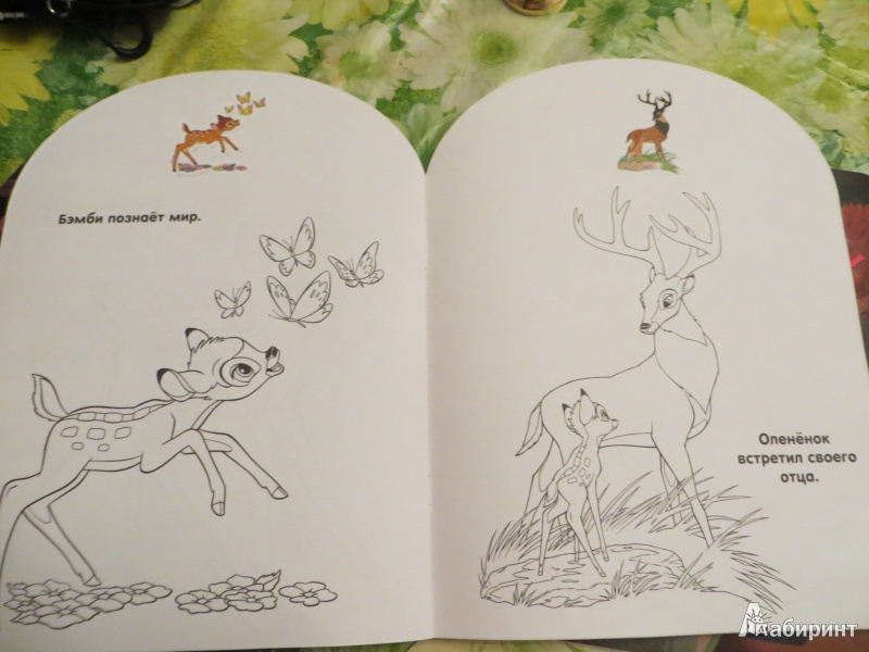Иллюстрация 7 из 8 для Наклей и раскрась для малышей. Бемби (№1310) | Лабиринт - книги. Источник: Ko-ren