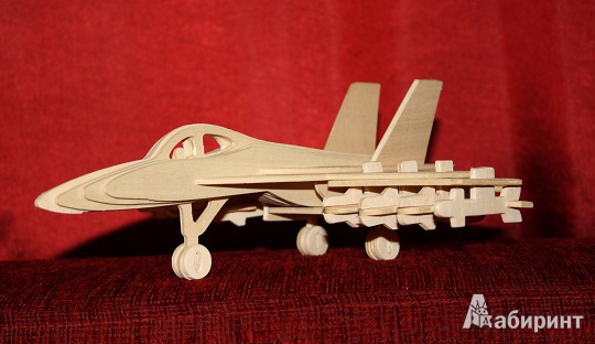 Иллюстрация 2 из 7 для Модель сборная деревянная Бомбардировщик F18 Хорнет | Лабиринт - игрушки. Источник: КНИЖНОЕ ДЕТСТВО