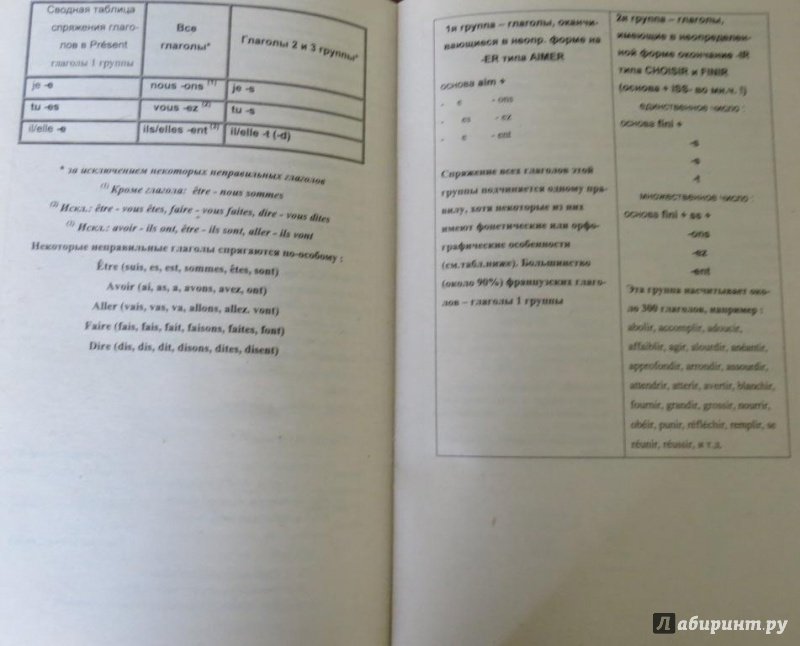 Иллюстрация 26 из 27 для Грамматика французского языка в таблицах | Лабиринт - книги. Источник: Rey  Kristina