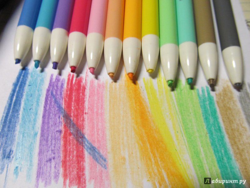 Иллюстрация 6 из 14 для Цветные грифели для автоматических карандашей, 12 цветов (М-7915) | Лабиринт - канцтовы. Источник: Осипова  Татьяна Борисовна