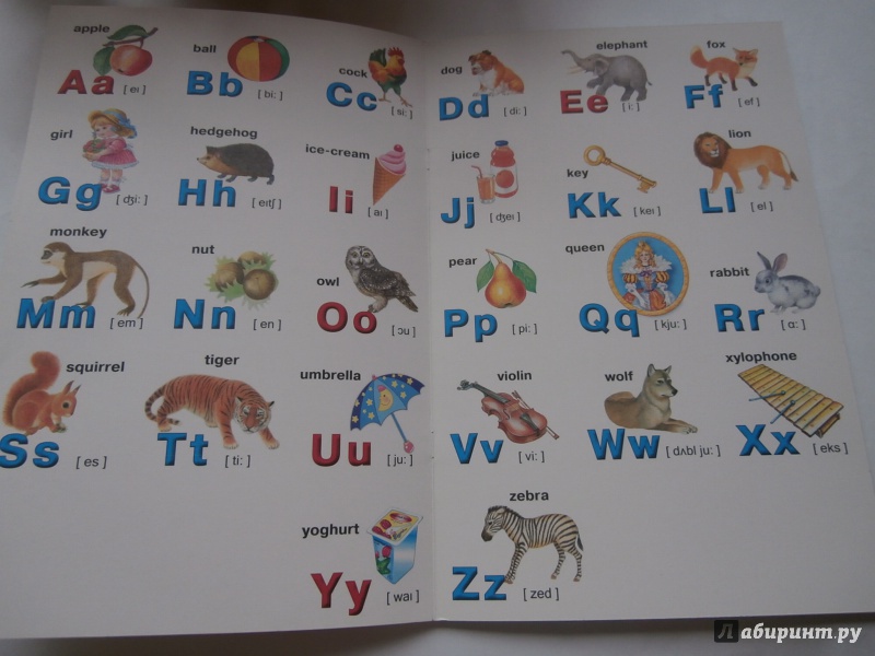 Иллюстрация 5 из 15 для Английский алфавит. Плакат, карточки, раскраски | Лабиринт - игрушки. Источник: Tiger.