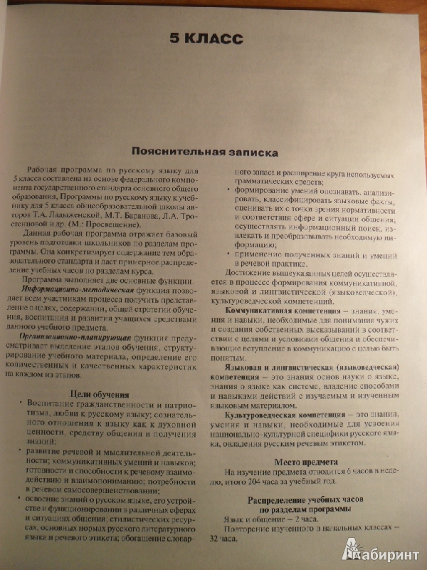 Иллюстрация 3 из 6 для Рабочие программы по русскому языку. 5-9 классы | Лабиринт - книги. Источник: elogs